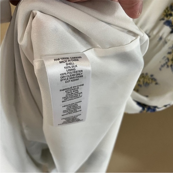 Joie White and Blue Sundress with Slit - Picture 7 of 10